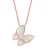 Damesketting met Vlinderhanger, Rosé Goud Geplateerd, 925 Sterling Zilver BICLL016