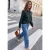 Blouse met lange mouwen, ronde hals en ruches
