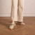 Manfield leren espadrilles goud