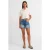 Hoge Taille Denim Shorts Met Knoopsluiting