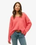 Superdry Vrouwen Oversized Trui met V-hals Roze