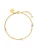 PURELEI Armband ‘Linen Blossom’  goud / wit