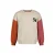 Sturdy oversized sweater Mountain top met backprint offwhite/roze/oranje