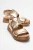 Lunas Leer Side-Zip Plat Hak Sandaal
