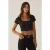 Poolkraag Knop Crop Top