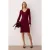 TRENDYOLMİLLA Dames Bordeaux Effen Kort / Mini Lang Casual Bodycon Jurken
