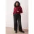 Trendyol Curve Dames Grijs Effen Wijde pijp Hoge taille Grote maten Jeans