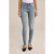 We Fashion 5-pocket Mid Waist Blue