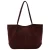Mango suede shopper donkerrood