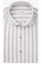 Profuomo Linnen Overhemd beige, Gestreept