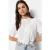 TRENDYOLMİLLA Dames Wit Effen Kort Regular fit Blouses