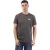Weekend Offender Heren T-shirt met contrasterend logo, normale pasvorm, Bridgetown (Houtskool)