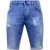 Local Fanatic Skinny korte broek met verfspatten 1027