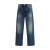 Zonnebloemblauwe Katoenen Relaxed Fit Jeans