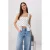 TRENDYOLMİLLA Dames Wit Stippen Mouwloos Peplum Blouses