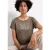 Street One Dames Shirt met glitter tekst in Bruin