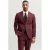 JACK & JONES PREMIUM slim fit gebreide colbert – roodbruin