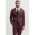 JACK & JONES PREMIUM slim fit gebreide colbert – roodbruin