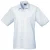 Premier Heren Korte Mouw Formele Poplin Gewoon Werk Shirt (Lichtblauw)