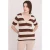 Gestreepte V-hals Aangemaakte Blouse