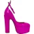 Valentino Garavani Tan-Go platformpumps in roze lakleer