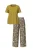 Ulla Popken Pyjama  olijfgroen / pink / rood / wit