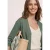 Street One Dames Jas met lange mouwen in gebreide look in Groen