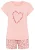 VIVANCE Korte pyjama  rosa / bordeaux