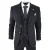 Heren Zwart 3-delig Tweed Pak Peaky Blinders 1920s Gatsby Klassieke Pasvorm