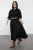 Curve dames midi-jurk met textuur, lang, casual/dagelijks, relaxed, plus size
