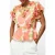 French Connection Louisa Hallie Crinkle Blouse Orange Multi