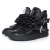 Giuseppe Zanotti Zwarte Double Chain Leren Hoge Sneakers.