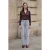 Hoge taille enkel lengte rechte jeansbroek