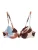 Marc O’Polo Bikinitop ‘ Breezy Leaf ‘  lichtblauw / bruin / donkeroranje