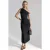 Asymmetrische Kraag Bodycon Midi Jurk