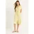 V-hals Midi-jurk met knopen en binddetails