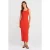 Geribbeld Midi Bodycon Jurk Met Knopen