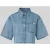 Calvin Klein Jeans Cropped overhemdblouse in denimlook