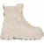 Buffalo Dames Beige Chunky Platform Hoge Enkel Combat Boots – ASPHA-COM1