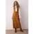 Trendyol Modest Dames Bruin Effen Maxi Mouwloos Zakelijk Recht Modest Jurken