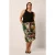 Lola Tropez Button rok in zwart en multi