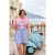 Trendyol Curve Dames Roze Grafisch Kort Relaxed fit Grote maten T-shirts