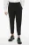 Slim Fit Casual Broek met Omslag in Zwart