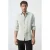Mango Man linnen slim fit overhemd – turkoois