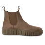 Tamaris Dames Taupe Bruine Leren Chelsea Enkellaarsjes