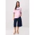 TRENDYOLMİLLA Dames Roze Slogan Kort Oversized T-shirts