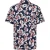 Pretty Green Herenoverhemd met bloemenprint in Bauhaus-stijl, normale pasvorm (Marine)