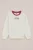 WE Fashion – Meisjes oversized sweater met print – Oversized – Gebroken wit – Katoen –