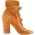 Gianvito Rossi Brooklyn Peep-Toe Enkellaarsjes in Bruin Suède