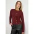 TRENDYOLMİLLA Dames Bordeaux Effen Lang Getailleerd Blouses